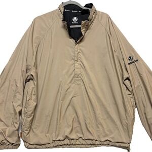 Sunice Weather Jacket Mens XL 1/4 Zip Pullover Beige Long Sleeve Golf Wind